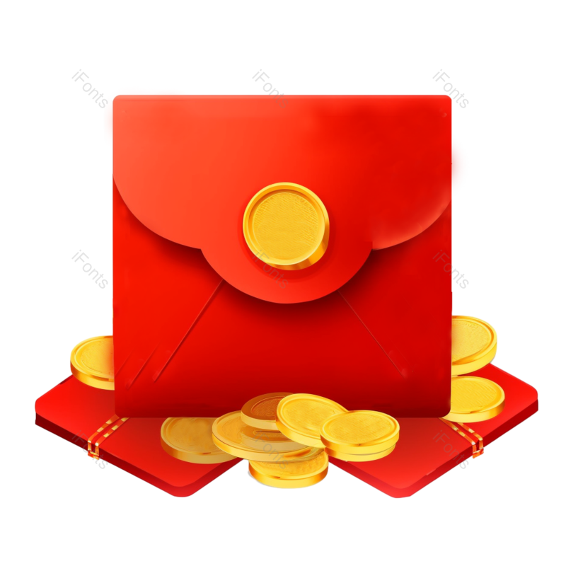 金币图片,金币红包元素,喜庆PNG,红包免抠素材